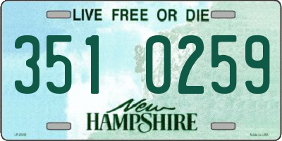 NH license plate 3510259