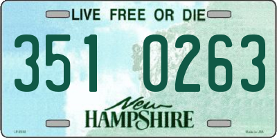 NH license plate 3510263