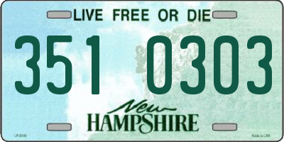 NH license plate 3510303