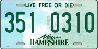 NH license plate 3510310