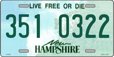 NH license plate 3510322