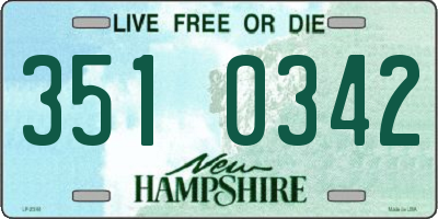 NH license plate 3510342