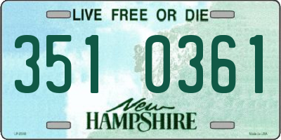 NH license plate 3510361