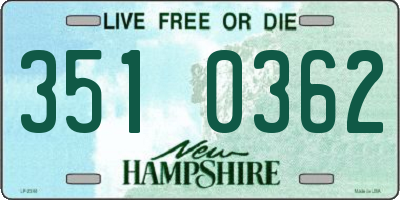 NH license plate 3510362