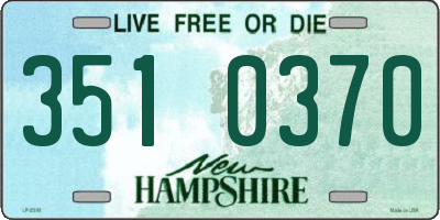 NH license plate 3510370