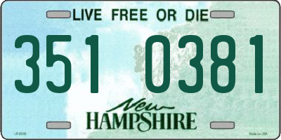 NH license plate 3510381