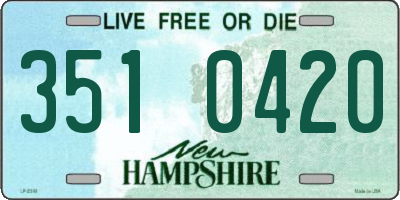 NH license plate 3510420