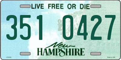 NH license plate 3510427