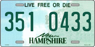 NH license plate 3510433