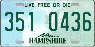 NH license plate 3510436