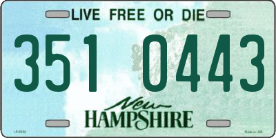 NH license plate 3510443