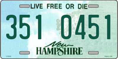 NH license plate 3510451