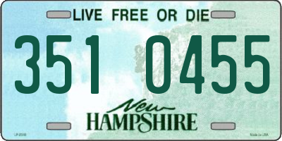NH license plate 3510455