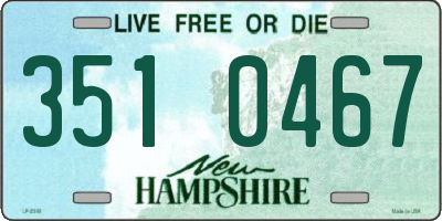 NH license plate 3510467