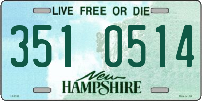NH license plate 3510514
