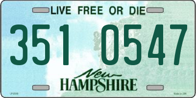 NH license plate 3510547