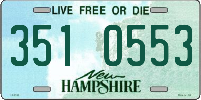 NH license plate 3510553