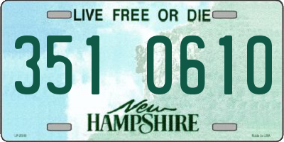 NH license plate 3510610