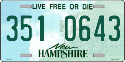 NH license plate 3510643