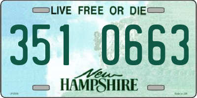 NH license plate 3510663