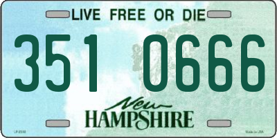 NH license plate 3510666
