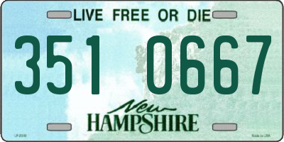 NH license plate 3510667