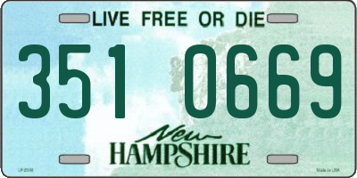 NH license plate 3510669