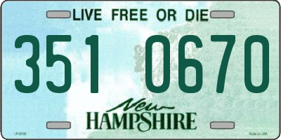 NH license plate 3510670