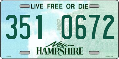 NH license plate 3510672