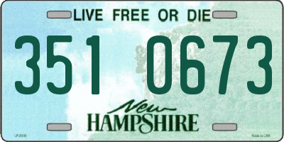 NH license plate 3510673