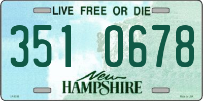 NH license plate 3510678