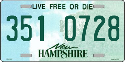 NH license plate 3510728