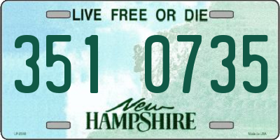 NH license plate 3510735