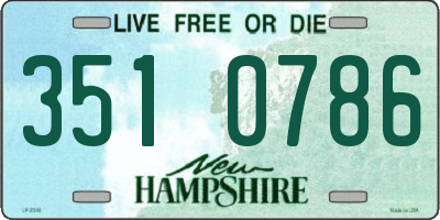 NH license plate 3510786
