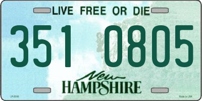 NH license plate 3510805