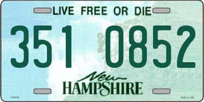 NH license plate 3510852