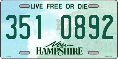 NH license plate 3510892
