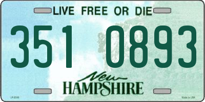 NH license plate 3510893