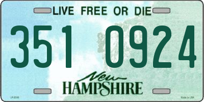 NH license plate 3510924
