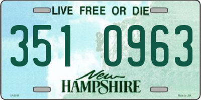 NH license plate 3510963