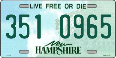 NH license plate 3510965