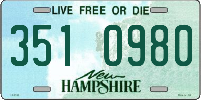 NH license plate 3510980