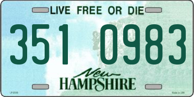 NH license plate 3510983