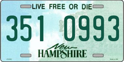 NH license plate 3510993