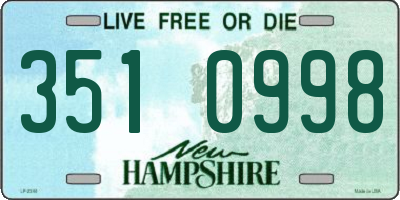 NH license plate 3510998