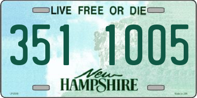 NH license plate 3511005