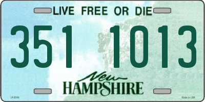 NH license plate 3511013