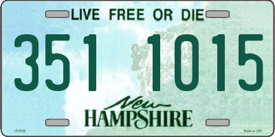 NH license plate 3511015