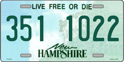 NH license plate 3511022