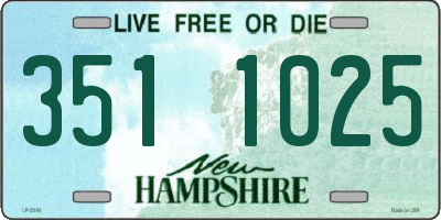 NH license plate 3511025